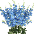Artificial Delphinium Flowers 6pcs 33.5 Inch Long Stem Faux Snapdragon for Vase, Wedding, Home & Party Decor
