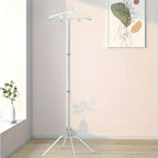 Foldable Ironing Rack & Clothes Drying Rack – Height-Adjustable, 360° Rotating Arm, Space-Saving Telescopic Laundry Stand for Home & Small Spaces | Black & Grey
