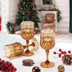 Shatterproof Vintage Champagne & Wine Glasses 48pcs – 7oz Unbreakable Plastic Goblets with Crystal Finish | Reusable Party Cups for Weddings, Outdoor Events & Celebrations | 6 Colors