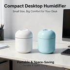 10-Pack Mini USB Desk Humidifiers with Spray Mist for Bedroom Living Room Office Car Long-Lasting Cool Mist Blue White Bulk Humidifier Set