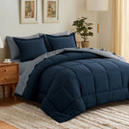 Bed in a Bag Queen 7 Piece Fluffy Comforter Set – Ultra-Soft Microfiber Bedding with Comforter, Fitted Sheet, Flat Sheet & 4 Pillowcases, Hypoallergenic Breathable All Season Bedding Gift for Her