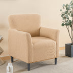 Elastic Stretch Armchair Sofa Cover, Corn Velvet Knit Non-Slip Solid Color Sofa Slipcover Protective Cover for Small Single Armrest Chair Living Room Pet-Friendly