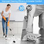 Electric Spin Scrubber with 7 Replaceable Brush Heads & Adjustable Handle – Dual Speed Power Scrubber for Bathroom, Tub, Tile & Floor Cleaning
