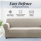 Thickened Spandex Sofa Cover Anti-Scratch – Stretch Polyester Sofa Protector, Anti-Slip Pet-Friendly, Machine Washable, 6 Colors, 1/2/3 Seater, Living Room Bedroom Home Decor