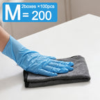 5 Mil Blue Nitrile Disposable Gloves Bulk Pack – 100 to 1000pcs, Waterproof & Anti-Slip, Powder-Free Latex-Free, S/M/L Sizes for Cooking, Cleaning, Food Prep & Pet Care, Non-Sterile