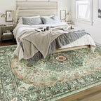 Boho Cashmere-Feel Area Rug Large Washable for Living Room & Dining Room – Soft Anti-Slip Bohemian Carpet for Bedroom & Office, 2 Sizes