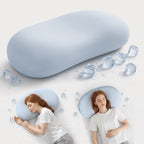 Cloud Pillow for Neck Support – Ergonomic Contoured Cooling Bed Pillow with Washable Cover | All-Season Sleep Pillow in Blue, Yellow, Purple & Pink