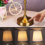 Cordless Rechargeable Table Lamp – Battery Powered Stepless Dimmable Touch Lamp for Bedroom, Dining Room, Kitchen & Office Decor