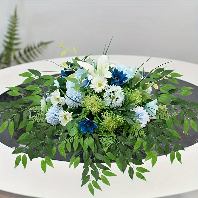 Artificial Bougainvillea Vine Green Leaves 12pcs Faux Italian Ivy for Hanging Wreaths Wedding Arches Bouquet Fillers Table Centerpieces Spring Home Seasonal Decor