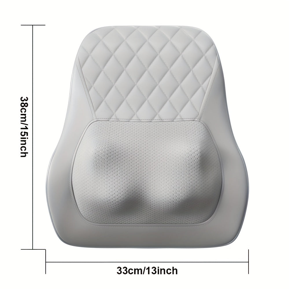 Rechargeable Shiatsu Back and Neck Massager with Heat – 3D Kneading Massage Pillow, USB Charging, Ergonomic Design for Deep Tissue Relief, Gift for Men Women Mom Dad Home Office Car Use