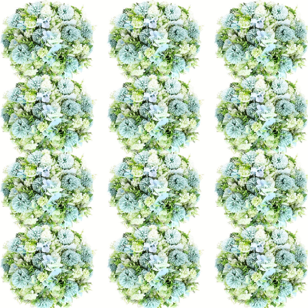 Artificial Peony Flowers 12 Bundles – Faux Peony & Hydrangea Bouquet for Wedding Table Centerpiece, Floral Vase Decor, Home & Party Flower Arrangements