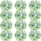 Artificial Peony Flowers 12 Bundles – Faux Peony & Hydrangea Bouquet for Wedding Table Centerpiece, Floral Vase Decor, Home & Party Flower Arrangements