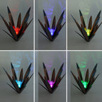 Metal Agave Solar Garden Lights Set of 2 (Large & Small) – Auto Dusk-to-Dawn Outdoor Stake Lights for Lawn, Courtyard, Garden & Patio Decor, 8 Color Options