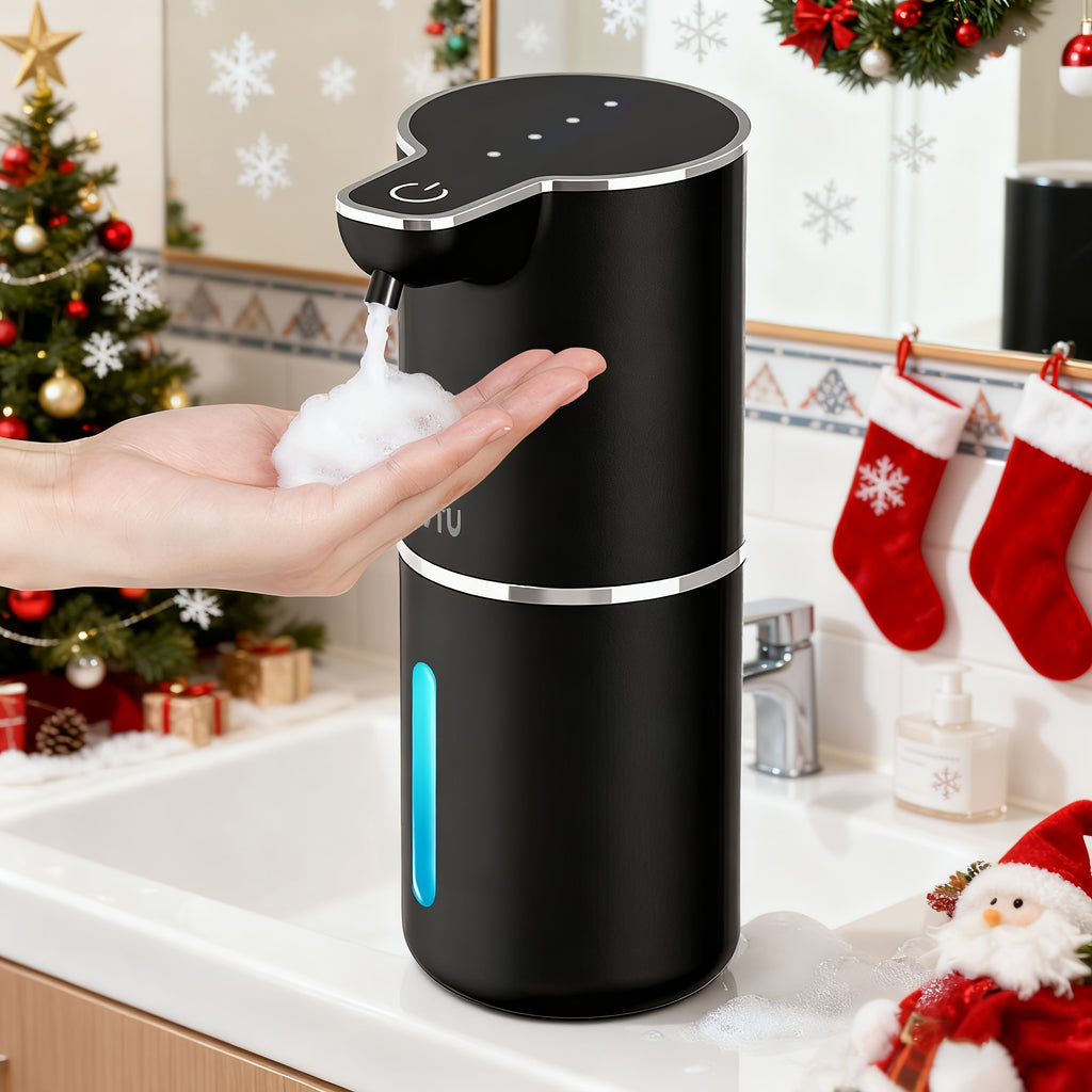 Automatic Soap Dispenser, USB Rechargeable Touchless Electric Soap Dispenser – Wall Mount or Desktop, Bathroom & Kitchen, Black or White