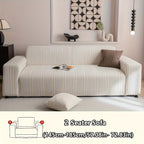 Striped Sofa Cover Washable Stretchy Slip-Resistant Zigzag Textured Couch Slipcover – Fits 1 to 4 Seaters, Scratch Protection, Classic Durable Design for Living Room Furniture
