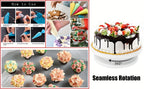 540PCS Cake Decorating Kit with 4 Springform Pans, Rotating Turntable & 55 Icing Tips – Complete Baking Supplies Set with Piping Bags, Fondant Tools & Cupcake Liners for Beginners