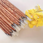 Coconut Wood Chopsticks 5 Pairs Vietnamese Handmade Natural Shell Inlay Anti-Slip Anti-Mold 9.84 Inch Reusable Wooden Chopstick Set for Dining Hotel Home Gift