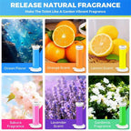 Toilet Bowl Cleaner Gel Stamps with Dispenser – Dissolves Yellow Scale, Water & Urine Stains, Auto-Release Per Flush, Air Freshening Scent, for Toilet, Wash Basin, Bathroom & RV