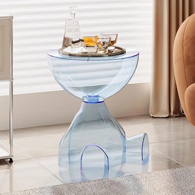 Bear Shaped Side Table Plastic Nightstand Cute Lamp Stand Coffee Cup Holder Compact Bedroom Living Room Decor Black Grey Coffee Green Pink