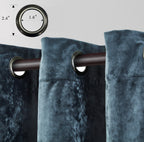 Luxury Distressed Crushed Velvet Curtains - 4-Piece Set (2 Panels + 2 Tiebacks), Grommet Top, Room Darkening | 10 Colors, 3 Sizes