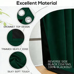 4-Panel 100% Blackout Velvet Curtains – Thermal Insulated, Noise Reducing, Privacy | Living Room & Bedroom | 4 Colors, 6 Sizes | Nuvia Haven