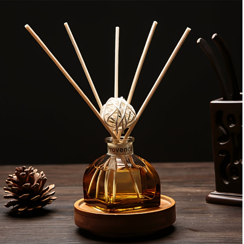 Rattan Reed Diffuser Lavender Essential Oil Flameless Aromatherapy Home Fragrance Air Freshener Deodorizer for Bedroom Bathroom Living Room Office