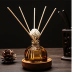 Rattan Reed Diffuser Lavender Essential Oil Flameless Aromatherapy Home Fragrance Air Freshener Deodorizer for Bedroom Bathroom Living Room Office