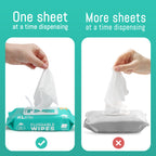 Flushable Wet Wipes 432 Count 9-Pack – Thickened Large 6x8 Inch Butt Wipes for Adults, 48 Wipes per Pack, Gentle Flushable Bathroom Wipes Bulk Value