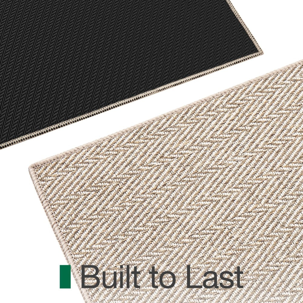 Non-Slip Doormat Low Profile Indoor Outdoor Entry Mat Dirt Trapper – Front Door, Entryway, Patio, Porch & Garage Rug, 4 Sizes, Beige & Grey