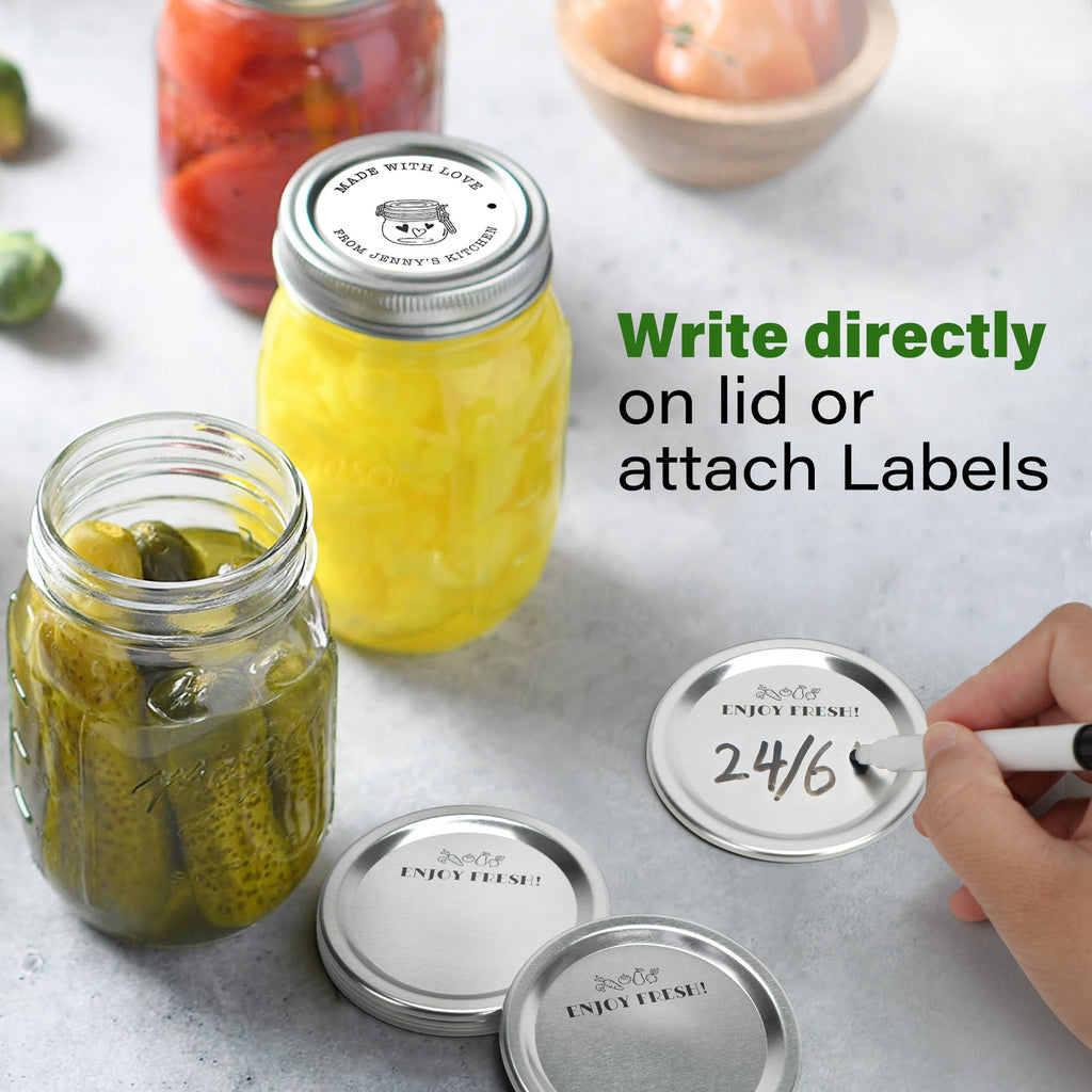 Canning Lids 140 Count Regular Mouth Mason Jar Lids Metal Food-Grade Seal for Home Canning Pickling Jam Jelly Preserving