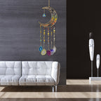 Handmade Moon Agate Tree Hanging Ornament – Boho Suncatcher Crystal Wall Decor | Birthday, Christmas & Holiday Gift for Mom, Friends & Her