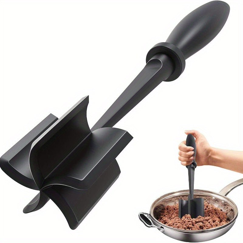 3-Piece Handheld Mixing Spatula & Chopper Set – Break-Resistant, Heat-Resistant Non-Stick Blend & Chop Tool – Potato Masher, Salad Chopper & Food Grinder – Kitchen Essentials
