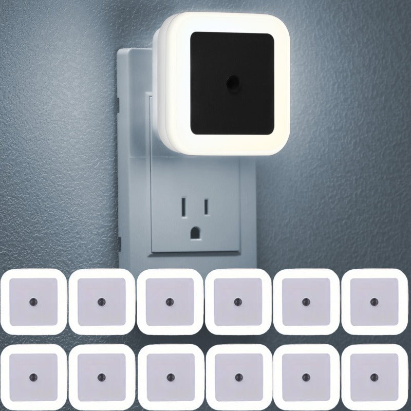 Plug-In LED Night Lights Dusk to Dawn Light Sensor, Energy Saving, White & Warm Light Options – 12 or 24 Pack for Bedroom, Bathroom, Kitchen & Hallway