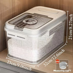 Large Capacity Grain Storage Container Sealed Rice Box Insect-Proof Moisture-Proof Flour Storage Bin for Rice Grains - Multiple Sizes