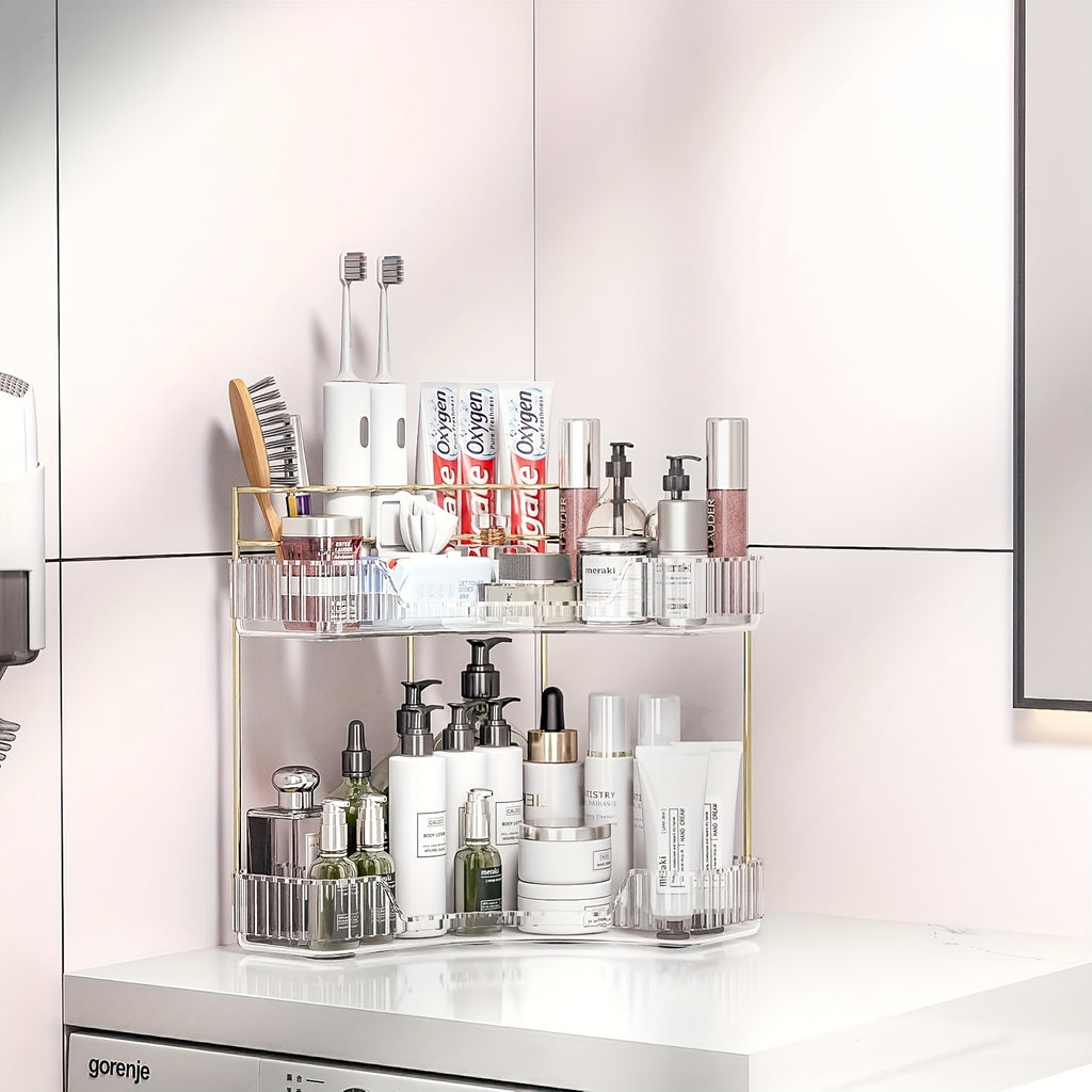 Corner Shower Shelf Bathroom Organizer with 2 or 3 Tiers - Space Saving Corner Storage Rack for Cosmetics, Toothbrush & Toiletries, Lightweight Caddy for Bathroom, Bedroom & Kitchen