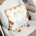 Kawaii Toast Chair Cushion Bread Shaped Plush Seat Pillow for Office Desk, Car, Sofa & Bedroom, Cute Food Throw Pillow, Fun Birthday Christmas Gift Idea for Girls, Kids & Friends