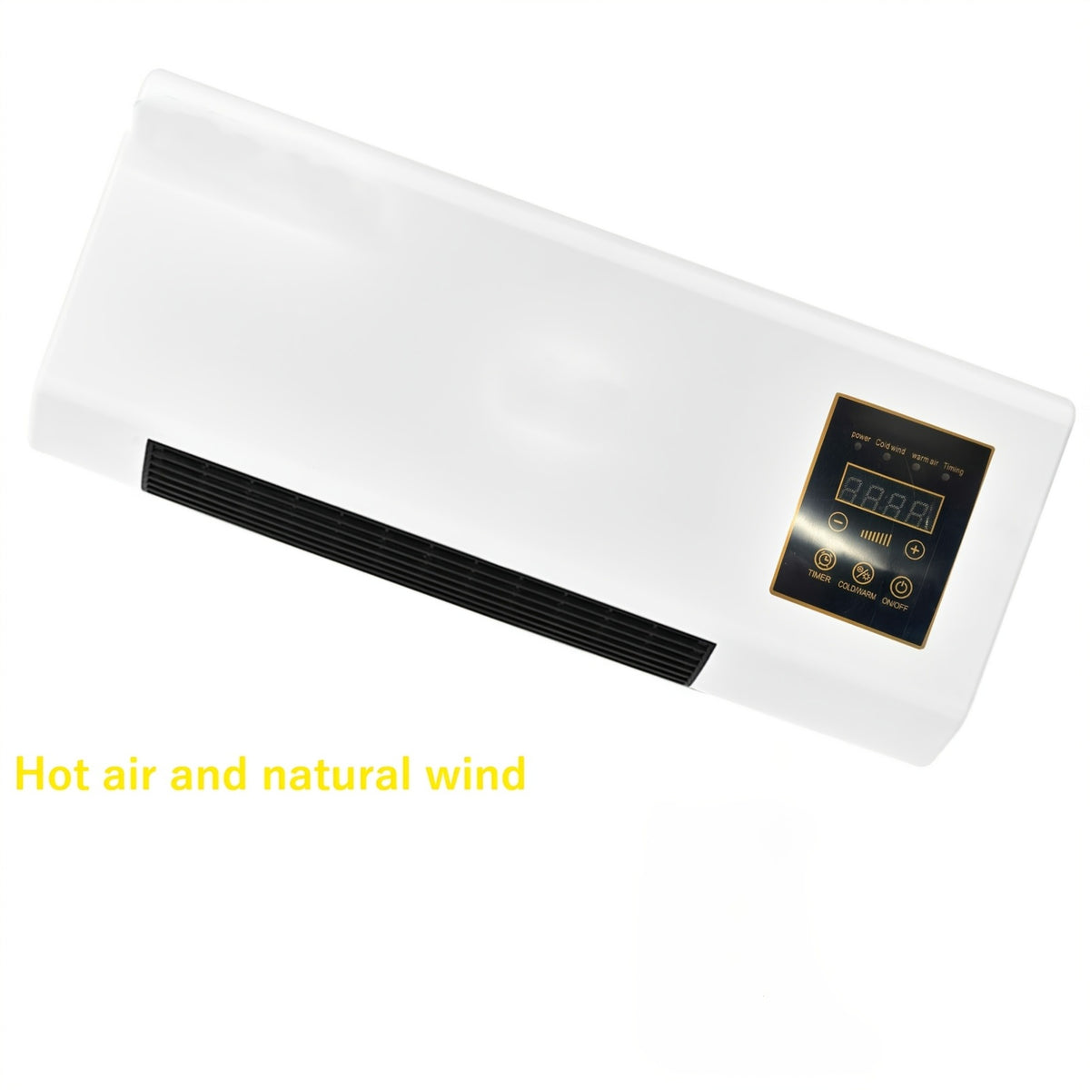 Wall Mounted Space Heater 1000W Dual Purpose Heating Cooling Fan with Remote Control Timer for Bathroom Bedroom Office Home