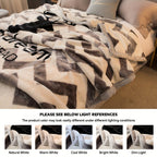 Soft Raschel Throw Blanket – 7 Colors, 2 Sizes, Cozy Knit Blanket for Home Decor, Sofa, Bed, Christmas Gift