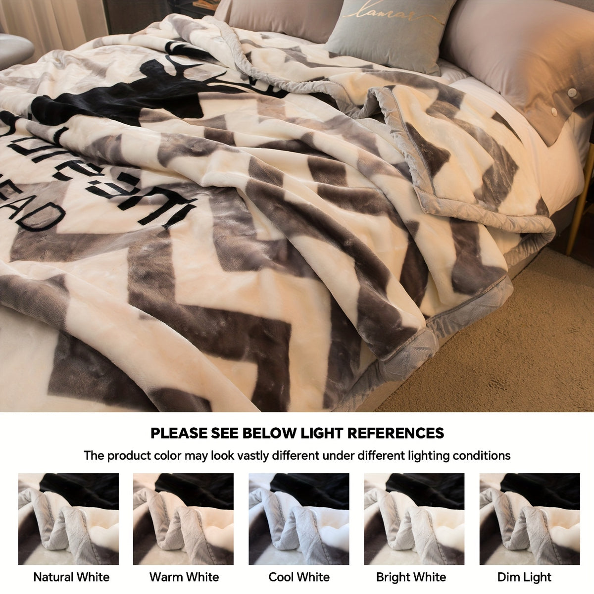 Soft Raschel Throw Blanket – 7 Colors, 2 Sizes, Cozy Knit Blanket for Home Decor, Sofa, Bed, Christmas Gift