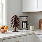 Tree Shaped Trivet Set Foldable Wooden Hot Pot Holder - Decorative Heat Resistant Trivet Mats for Kitchen Counter and Dining Table, Space Saving Stackable Leaf Trivet Set