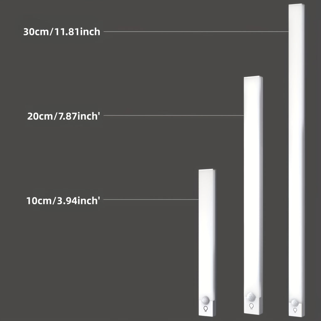 Motion Sensor Cabinet Lights USB Rechargeable Dimmable LED Indoor Lighting – 3 Adjustable Modes for Wardrobe, Kitchen, Bedroom & Office – 3 or 6 Pack