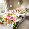 Duvet Cover Set Baroque Geometric Floral 3 Piece Soft Breathable Polyester Quilt Cover with 2 Pillowcases All Season Twin Full Queen King Multicolor Modern Art
