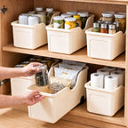 Rolling Plastic Storage Bins Set of 3 – Large Capacity Wheeled Organizer Containers for Kitchen, Bathroom, Pantry, Freezer & Cabinet | Multi-Purpose Roll-Out Storage Bin with Bonus Towel Gift