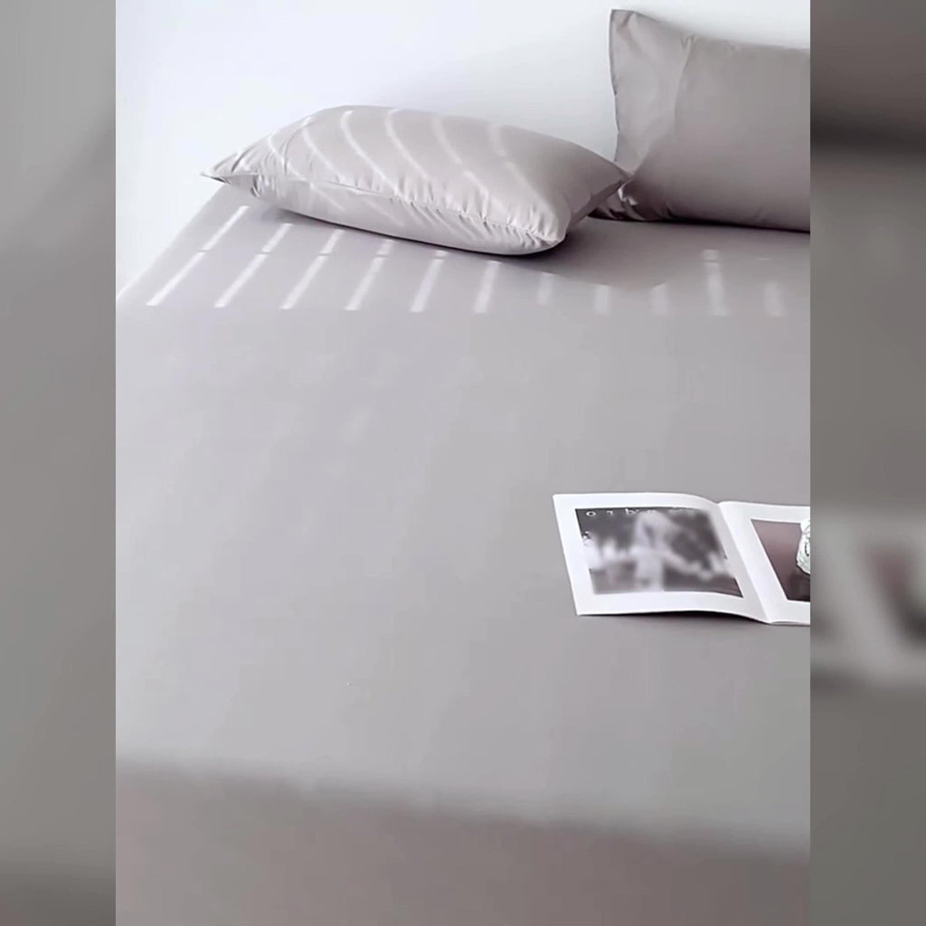 Fitted Sheet Set 3 Piece Solid Color – Soft Breathable 14" Deep Pocket Bed Sheet with 1 or 2 Pillowcases, All Season Machine Washable Bedding, Great Gift for Any Bedroom