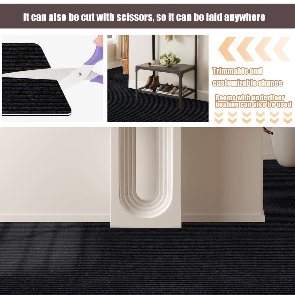 Non-Slip Peel-and-Stick Aisle Runner – 7mm Thick, Self-Adhesive, Easy to Cut | Kitchen, Hallway & Staircase | 3 Colors, 4 Sizes | Nuvia Haven