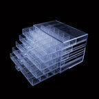 Transparent 5 Layer Drawer Storage Box Nail Jewelry Organizer – 120 Cell Stackable Nail Art Polish Holder for Earrings Rings Necklaces Small Accessories