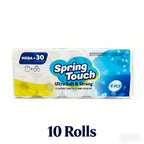 Ultra Soft Toilet Paper 4-Ply Thick Undyed Tissue Rolls, No Lint No Crumbs, Premium Bathroom Tissue for Home Hotel Office, Available in 1, 2 & 6 Roll Packs