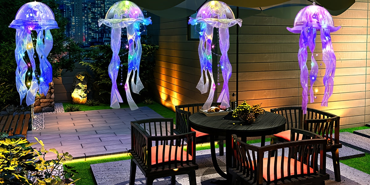 Jellyfish Lantern Party Decorations Colorful Translucent Hanging Lights – 5 or 9 Piece Set for Halloween, Christmas, Weddings & Birthday Indoor Outdoor Festive Decor