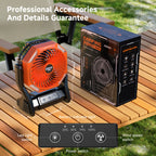 Camping Fan 20000mAh Battery LED Light 4-Speed Brushless Motor 180 Degree Oscillation 22-26H Runtime Portable Rechargeable Outdoor Fan for Camping Hiking Picnic Emergency Power Outage Green