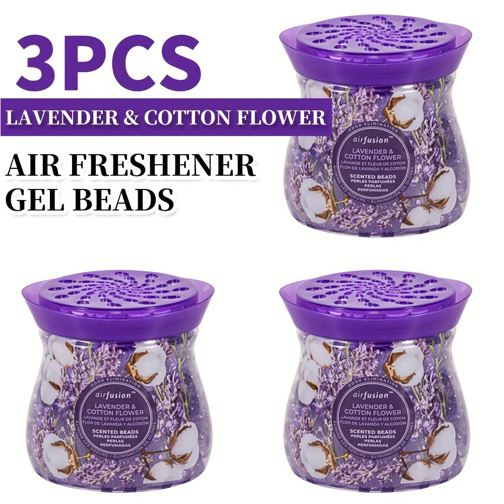 Air Freshener Scented Beads 3-Pack 14oz Each Long-Lasting Fragrance Odor Eliminator for Home Room Closet Bathroom Car Office Fabric Aromatherapy Multiple Scents